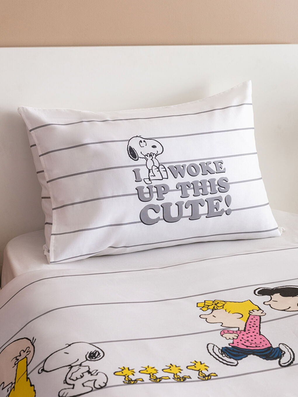 LCW HOME Karışık Baskılı Snoopy Baskılı Pamuklu Tek Kişilik Nevresim Seti - 2