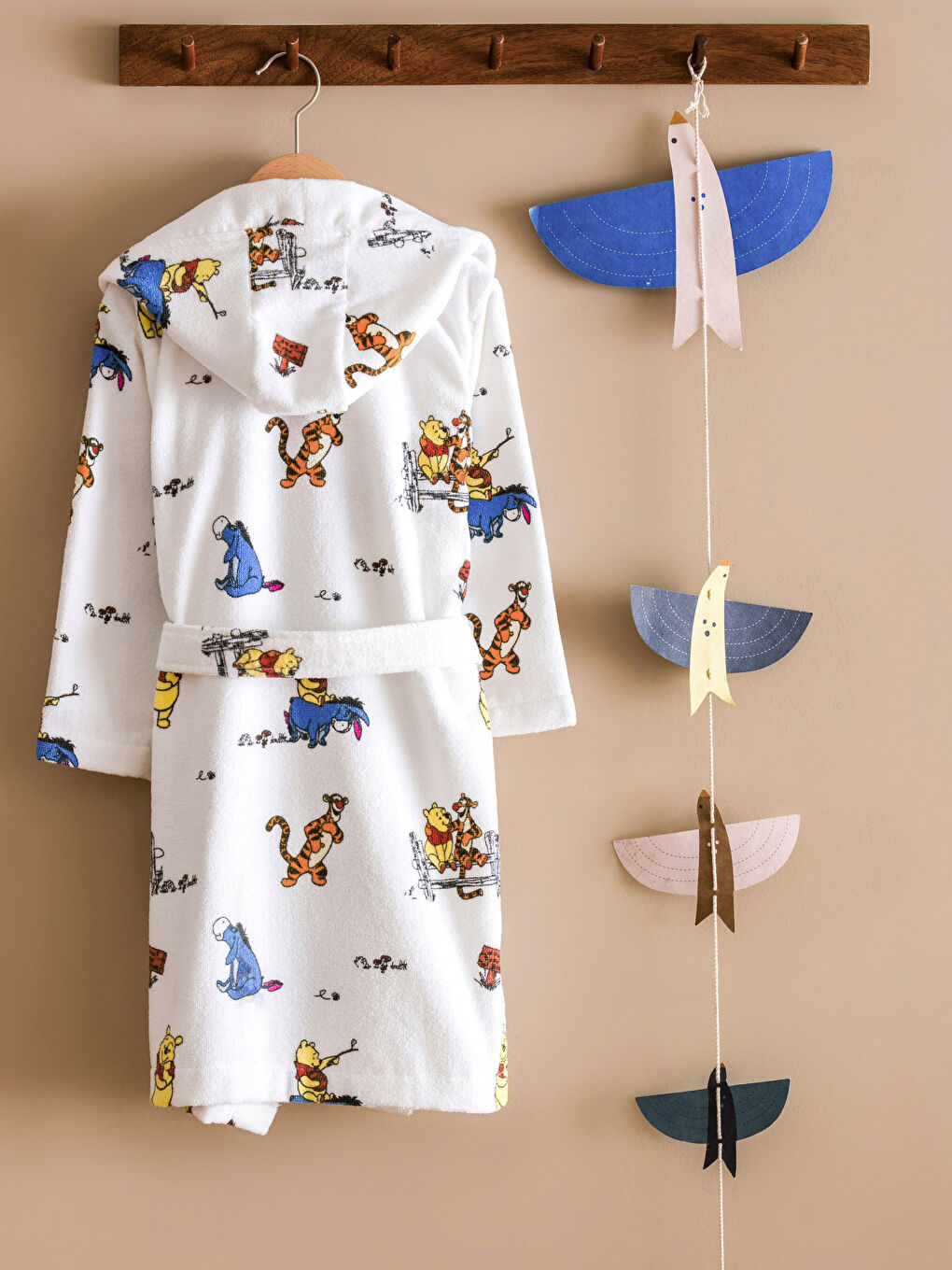 Karışık Winnie the Pooh Baskılı Kız Çocuk Bornoz-1