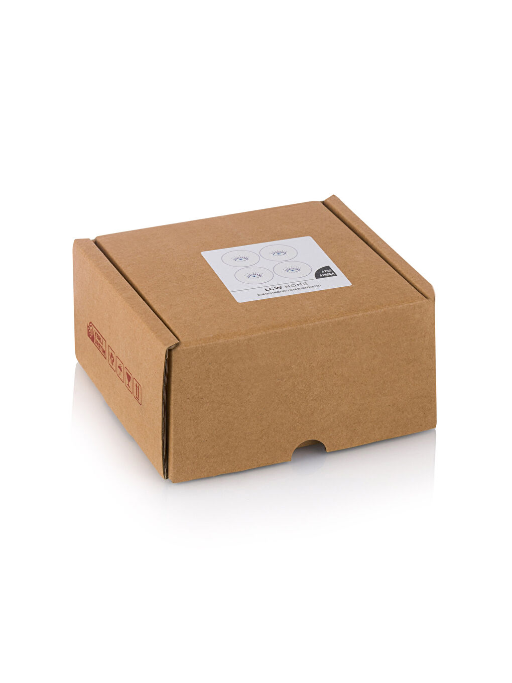 Mavi Göz Desenli Seramik Tatlı Tabağı 4'lü-3