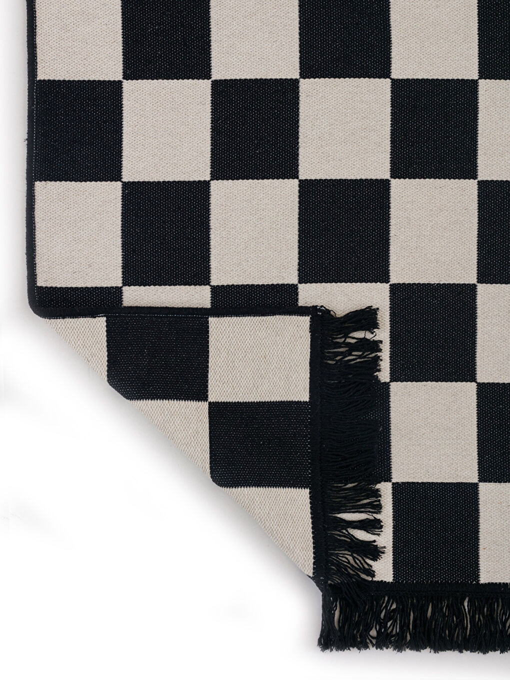 Karışık Saçaklı Desenli Halı 70x140 cm-4