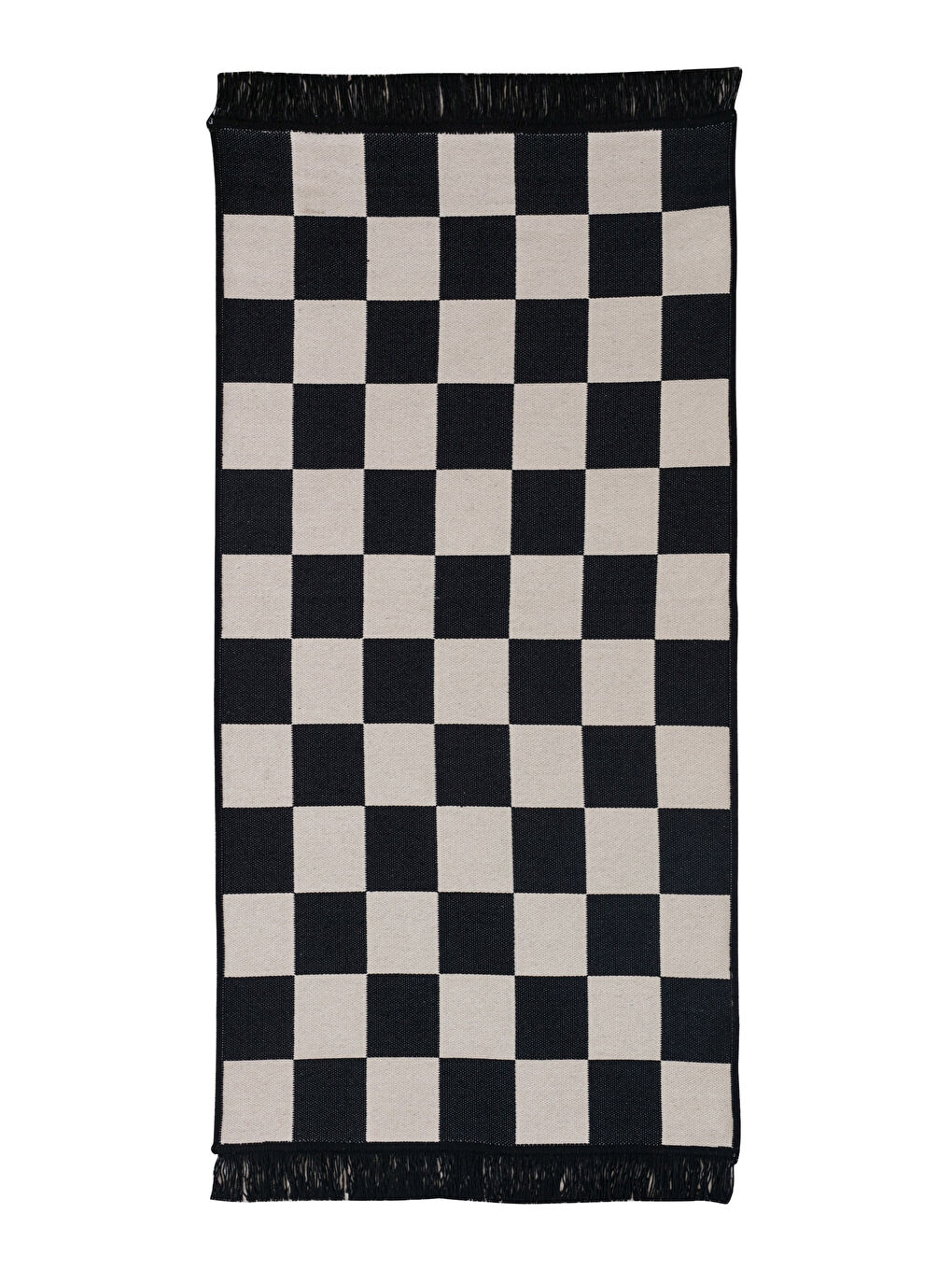 Karışık Saçaklı Desenli Halı 70x140 cm-6