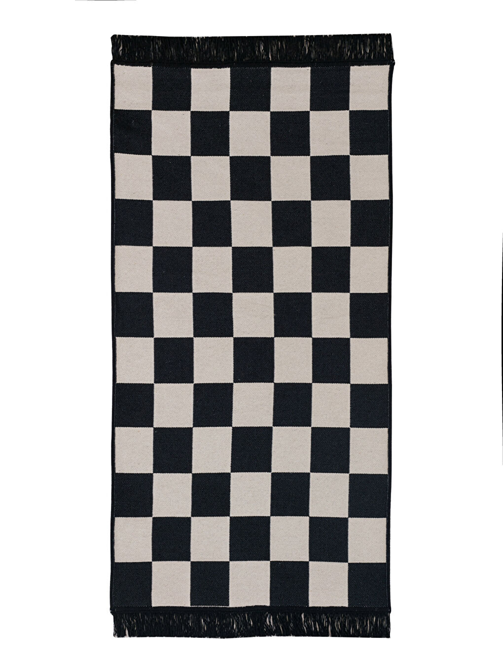 Karışık Saçaklı Desenli Halı 70x140 cm-7