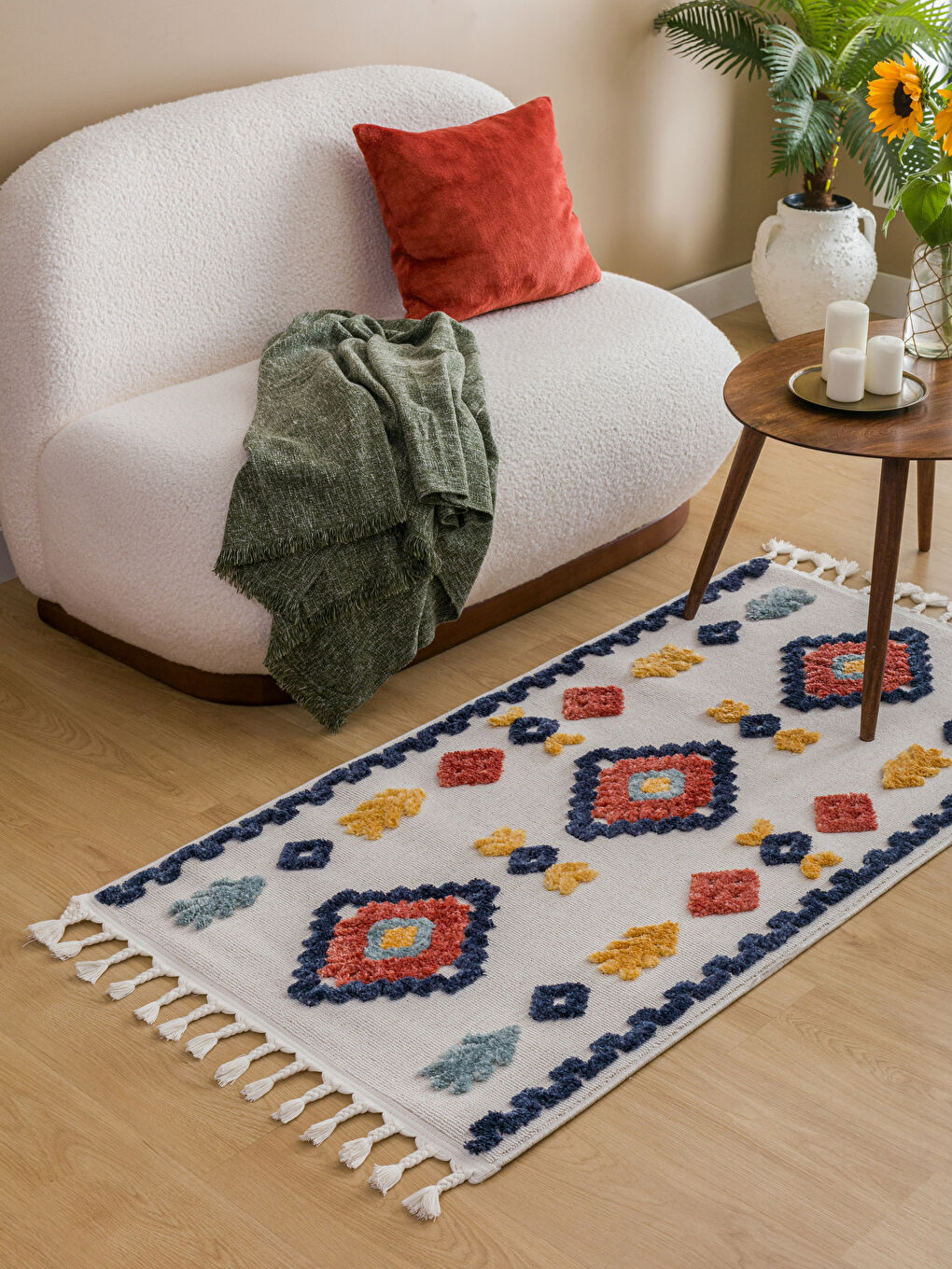 Этнический узорчатый ковер 80x150 см