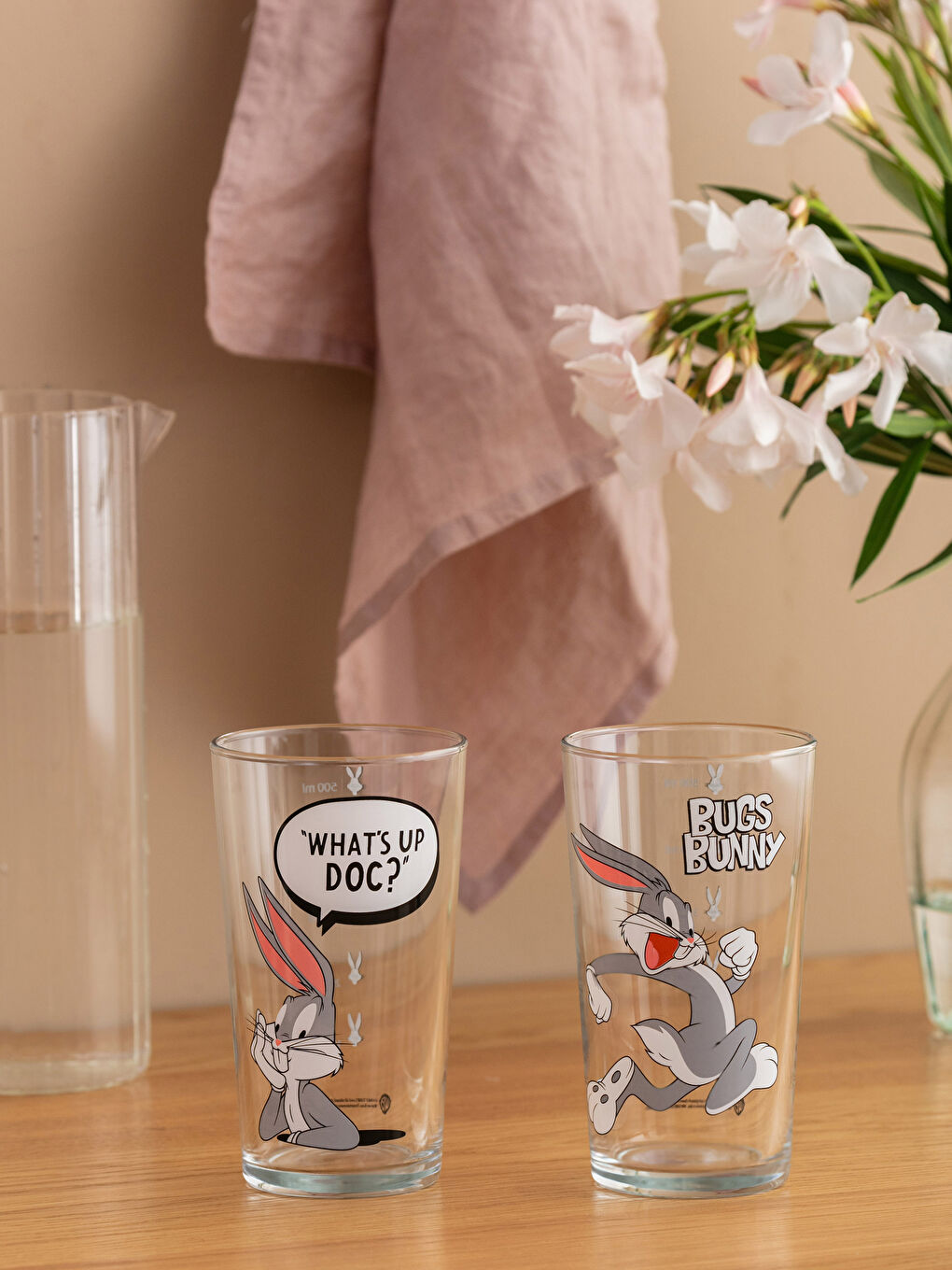 Bugs Bunny Printed 2-Piece Glass Cup 570 Ml-1