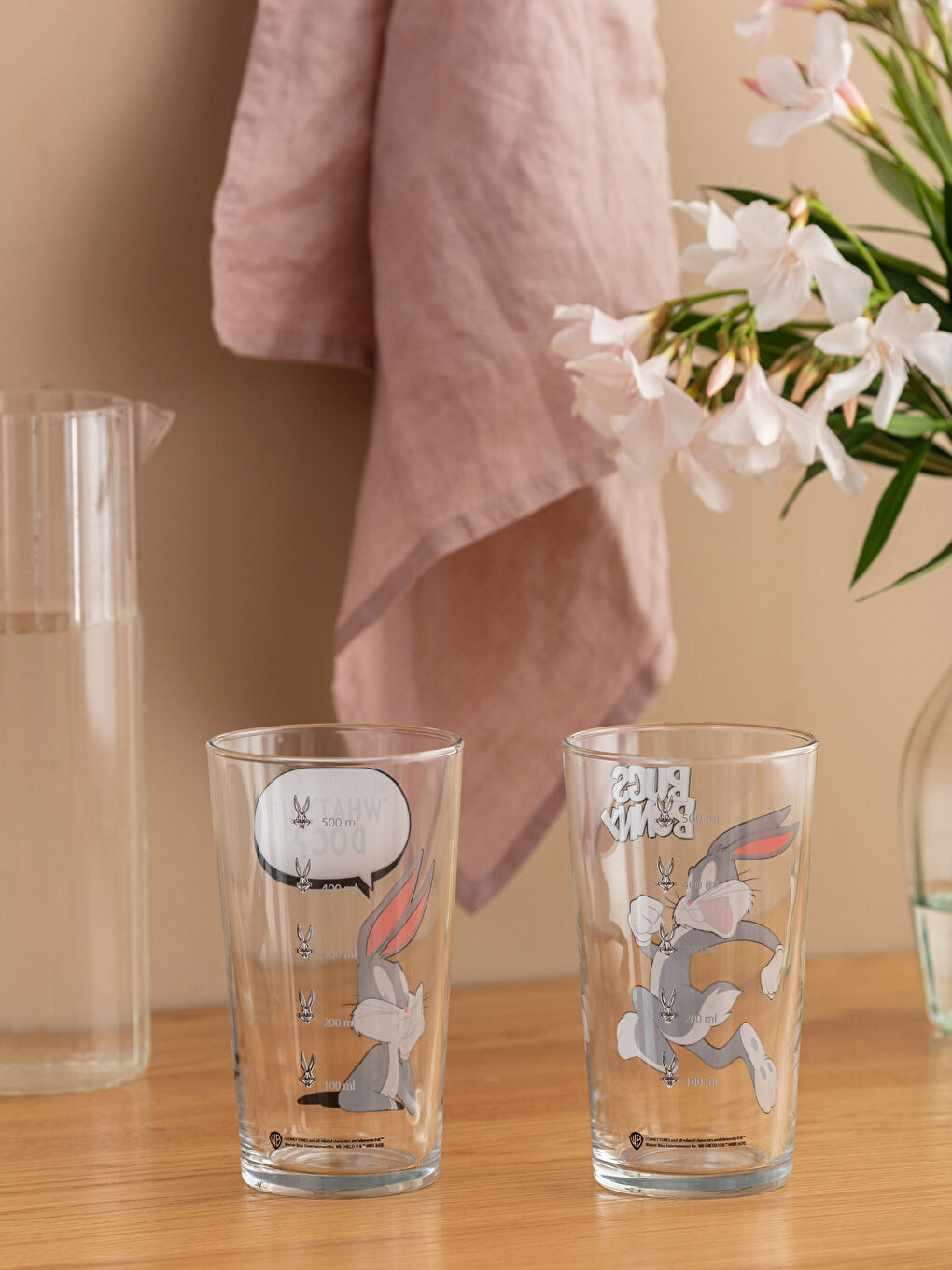 Bugs Bunny Printed 2-Piece Glass Cup 570 Ml-2