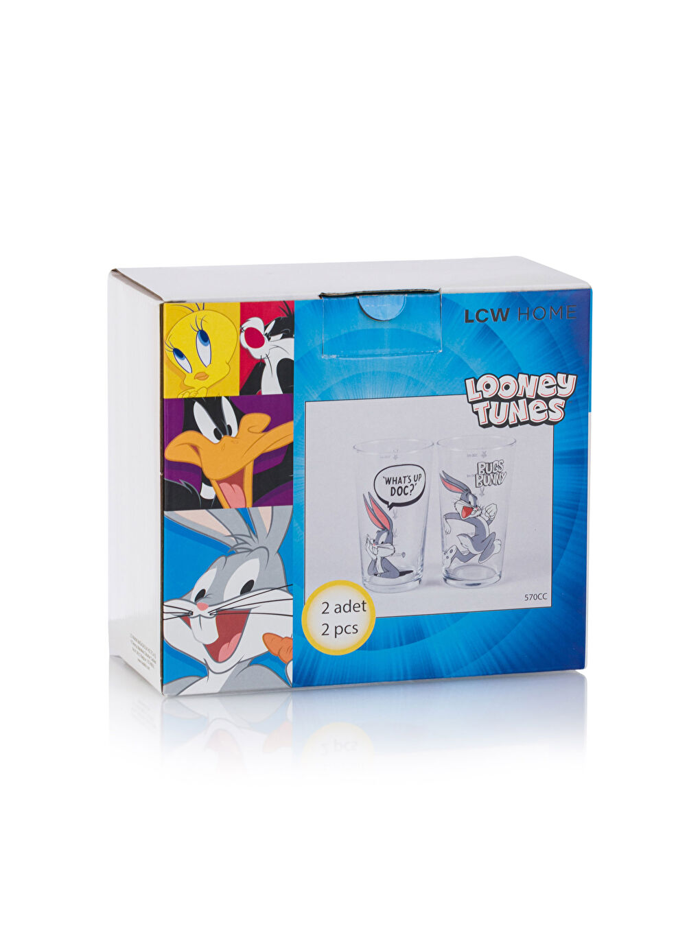 Bugs Bunny Printed 2-Piece Glass Cup 570 Ml-3