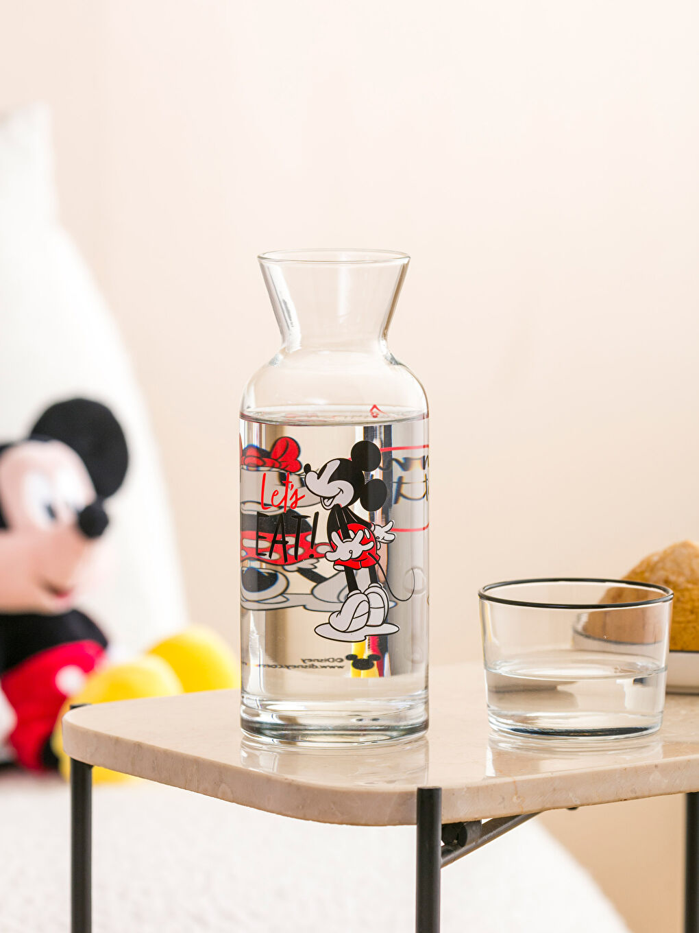 Karışık Minnie Mouse Baskılı Cam Sürahi 700 ml