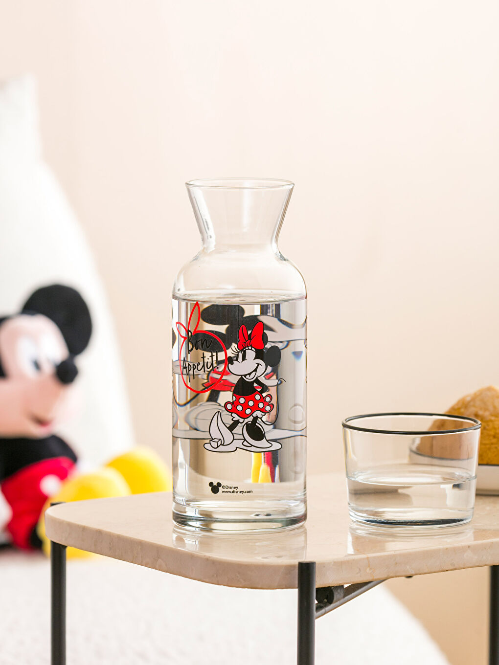 Karışık Minnie Mouse Baskılı Cam Sürahi 700 ml-1