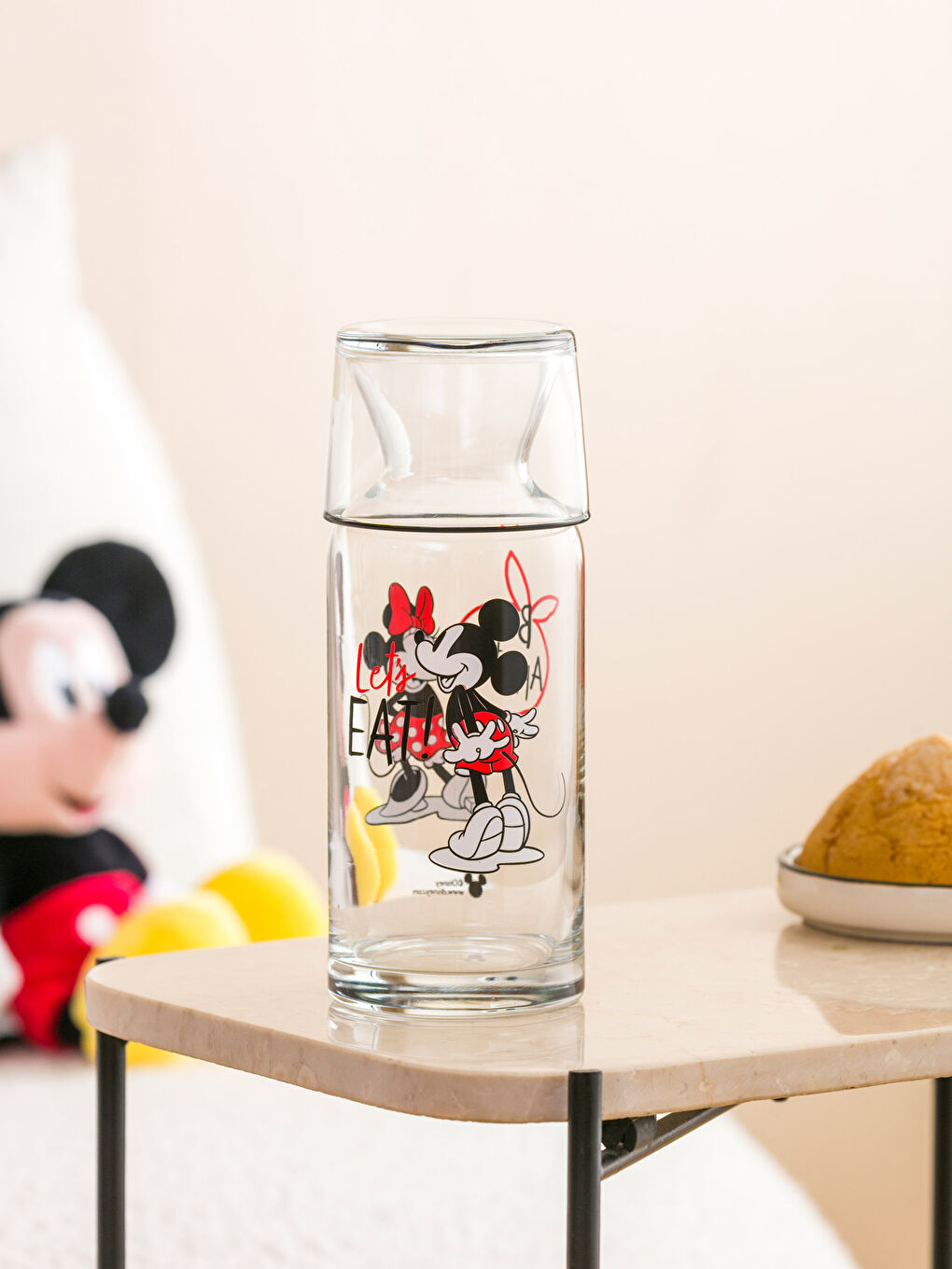 Karışık Minnie Mouse Baskılı Cam Sürahi 700 ml-2