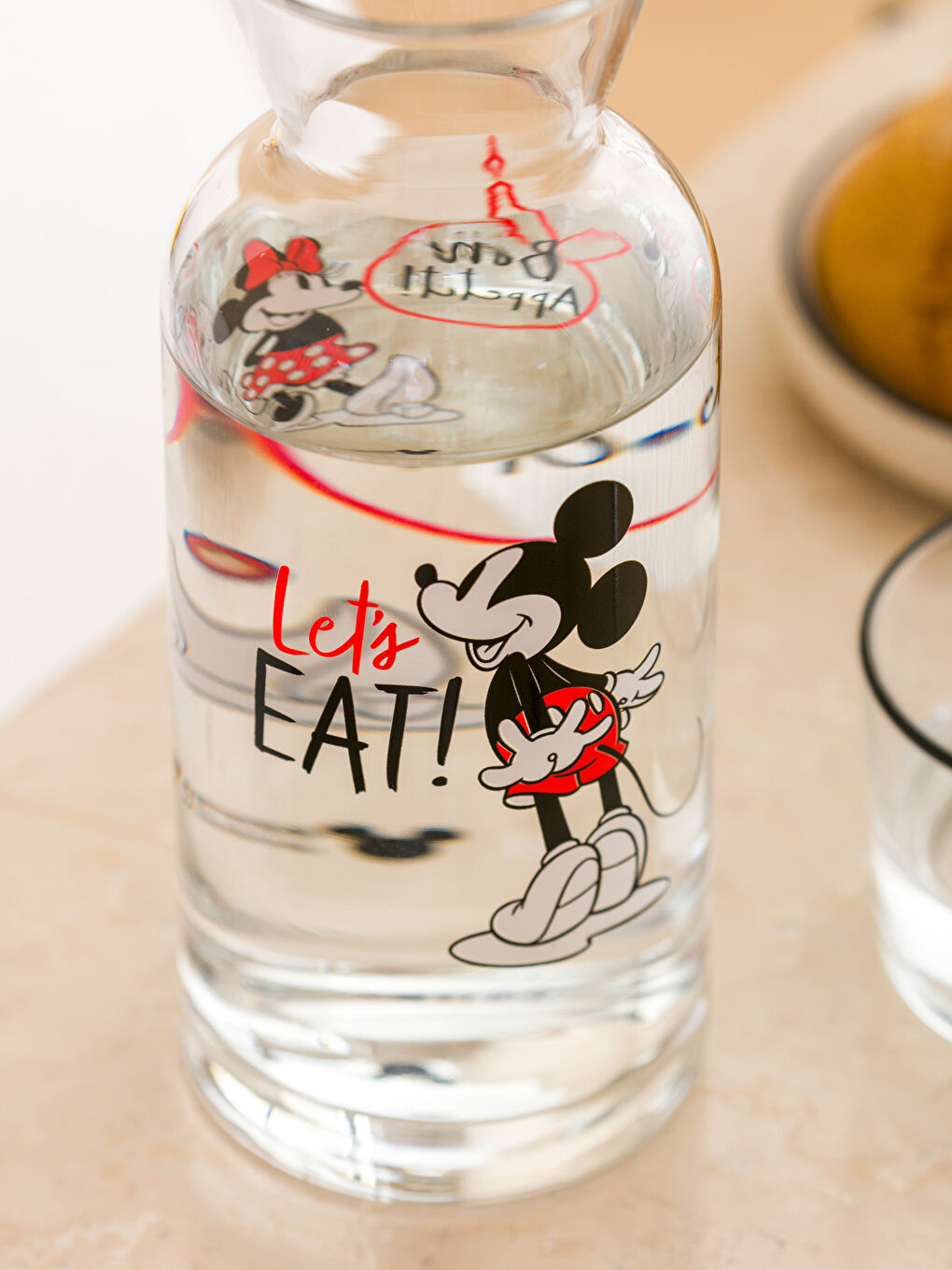Karışık Minnie Mouse Baskılı Cam Sürahi 700 ml-3