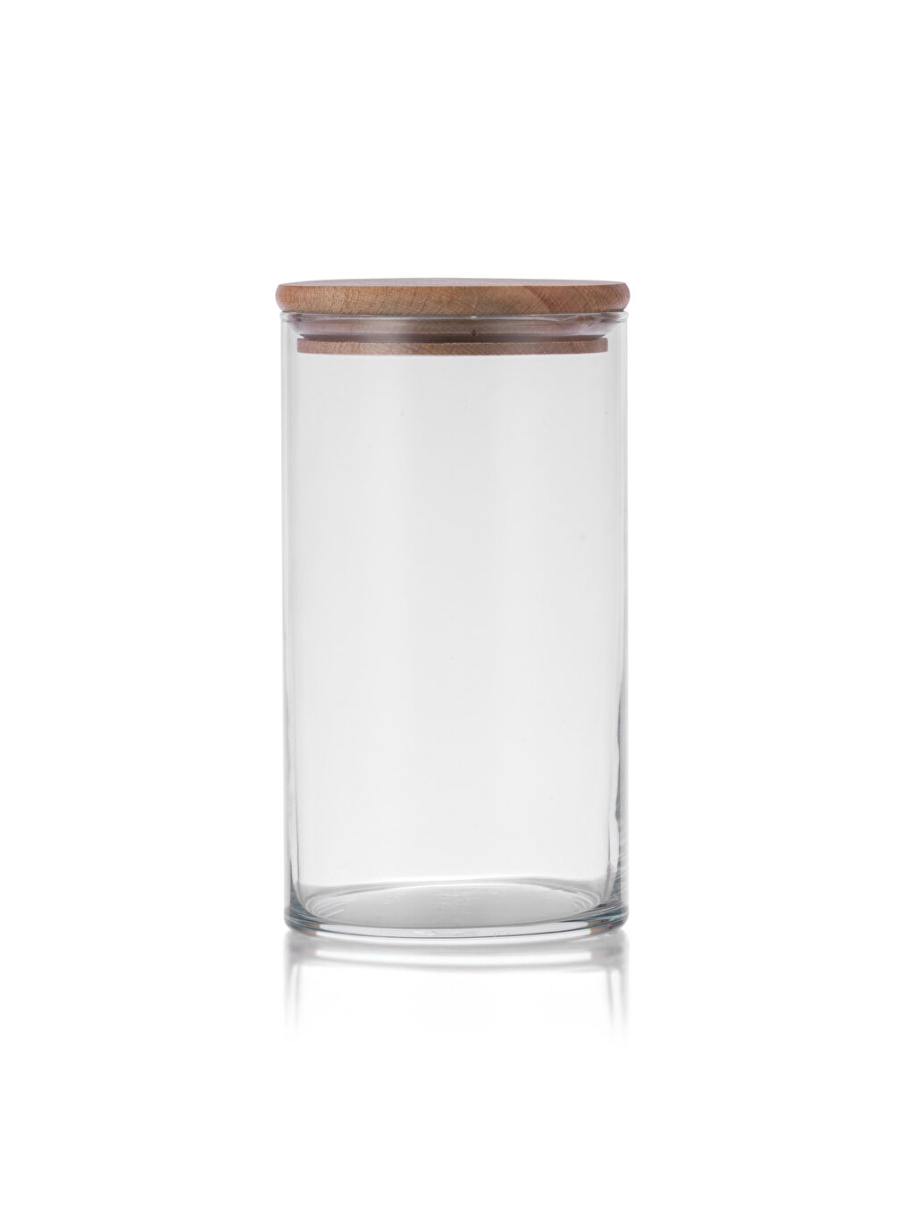 Renksiz Ahşap Kapaklı Cam Saklama Kabı-3