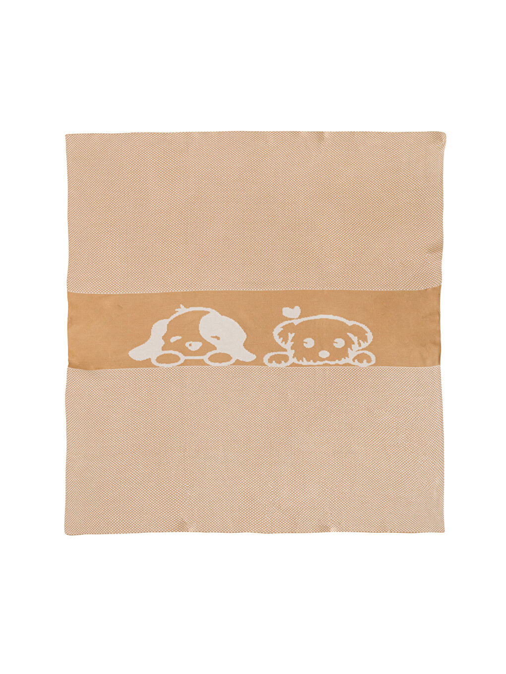 Kahverengi Köpek Baskılı Erkek Bebek Battaniye-5