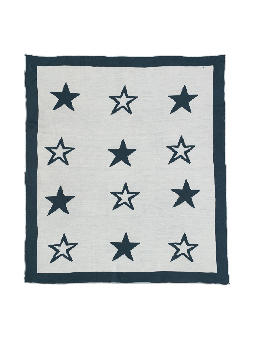 Lacivert Yıldız Baskılı Erkek Bebek Battaniye-5