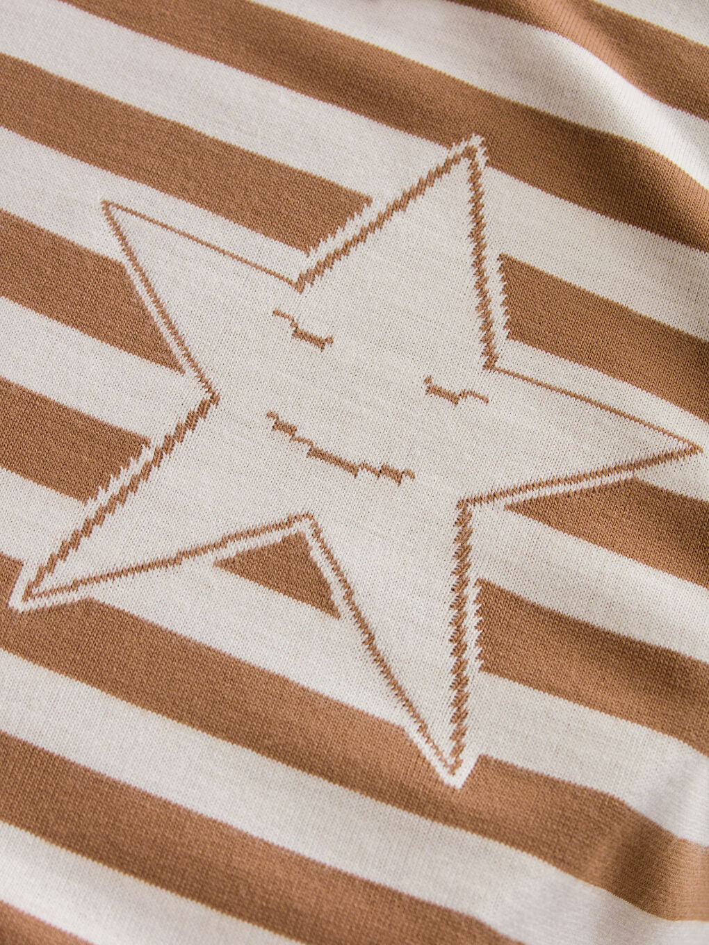 Kahverengi Yıldız Baskılı Erkek Bebek Battaniye-2