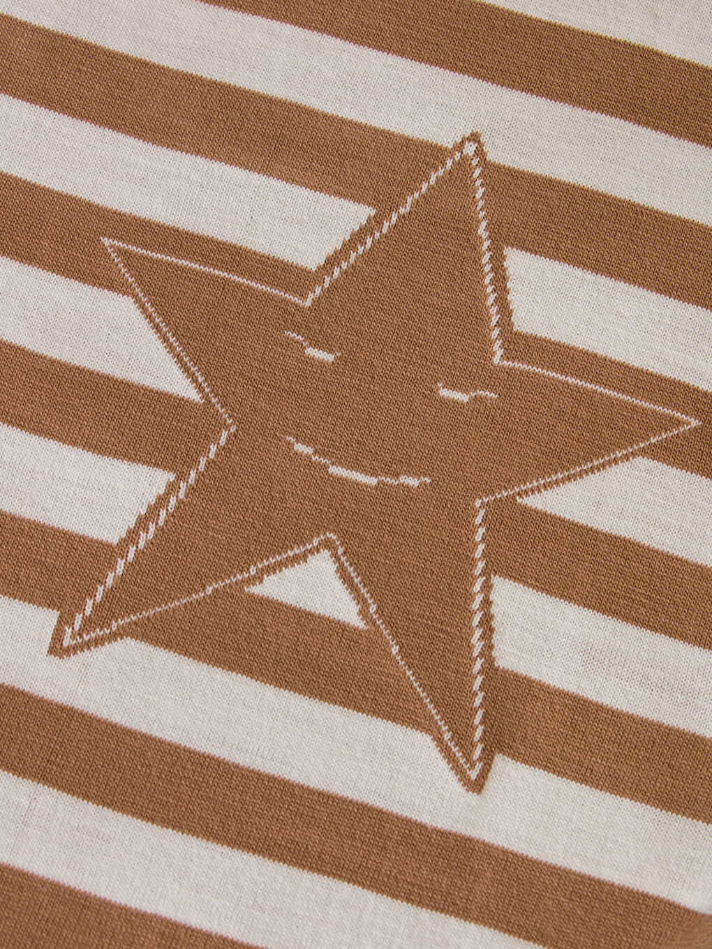 Kahverengi Yıldız Baskılı Erkek Bebek Battaniye-3