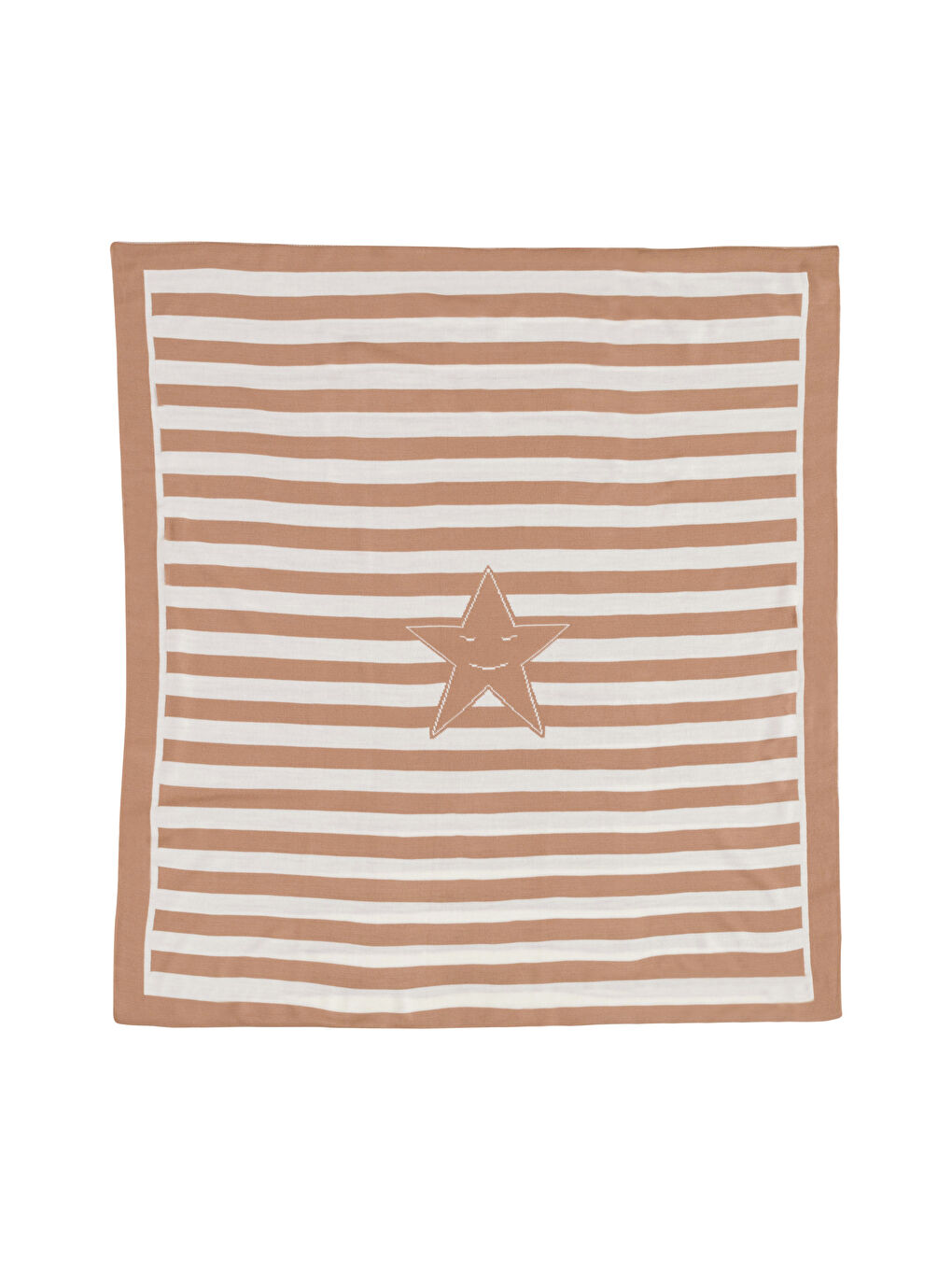 Kahverengi Yıldız Baskılı Erkek Bebek Battaniye-4