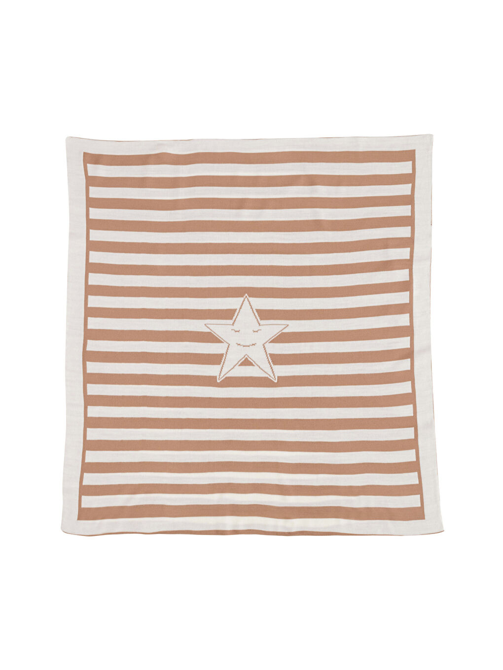 Kahverengi Yıldız Baskılı Erkek Bebek Battaniye-5