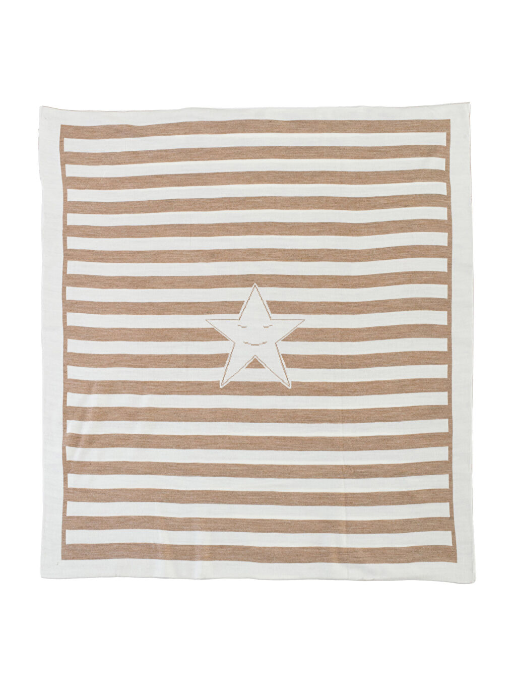 Kahverengi Yıldız Baskılı Erkek Bebek Battaniye-4