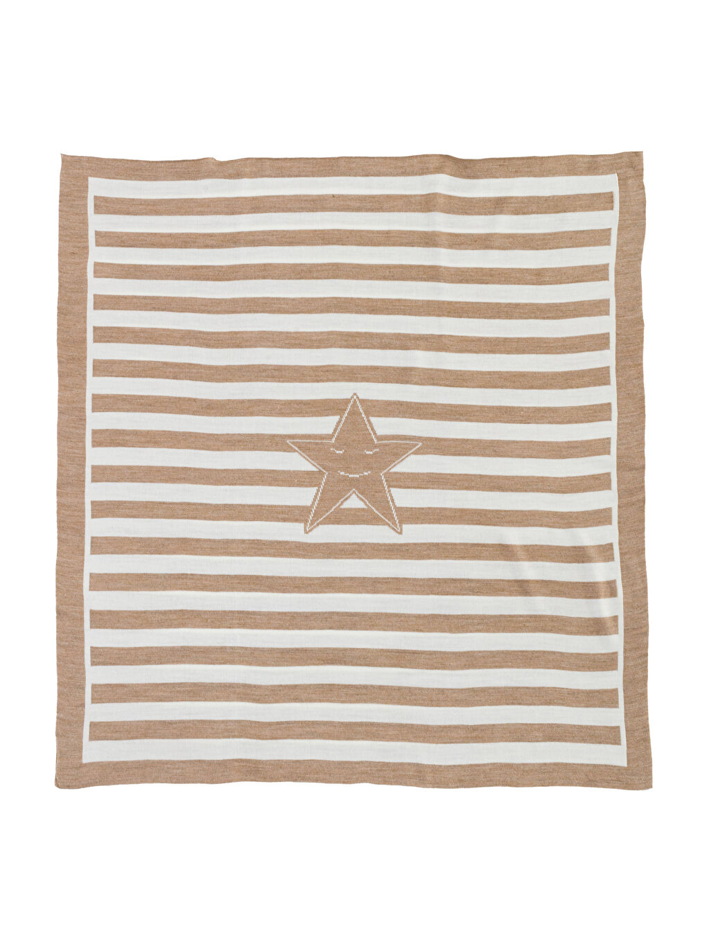 Kahverengi Yıldız Baskılı Erkek Bebek Battaniye-5