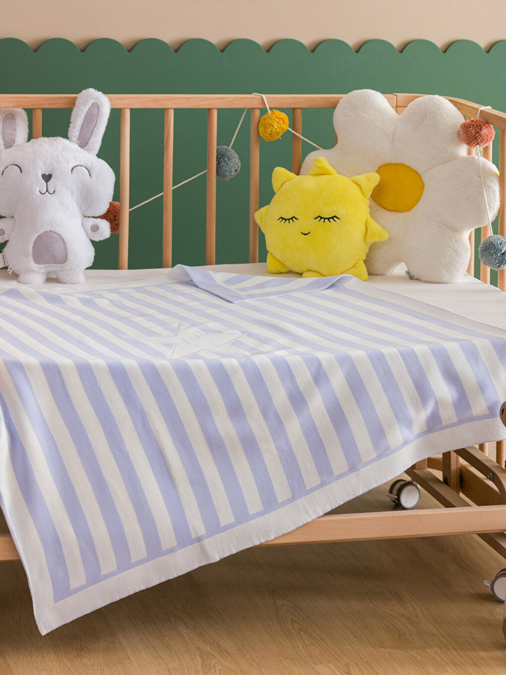 Mavi Yıldız Baskılı Erkek Bebek Battaniye