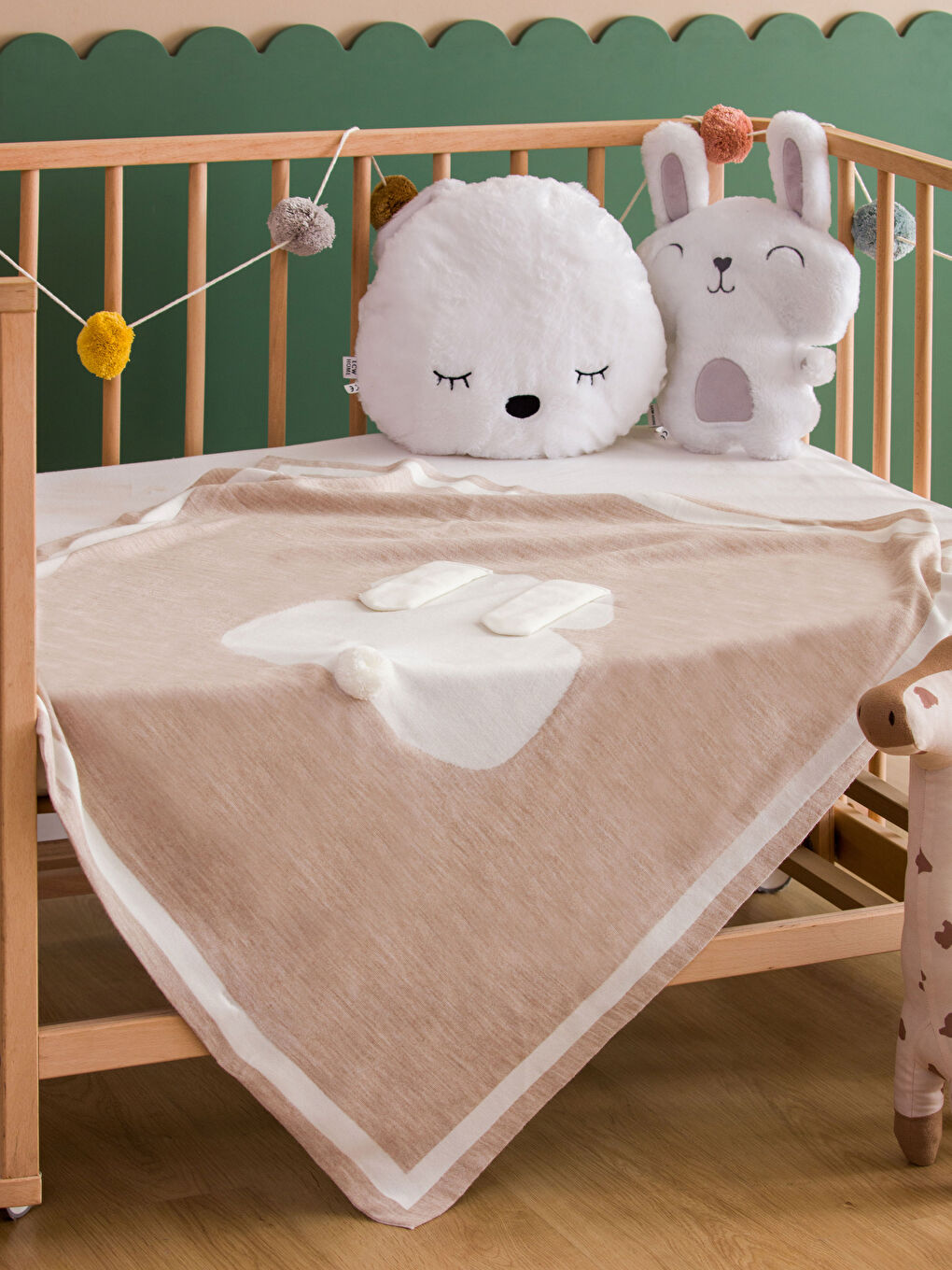 Bej Baskılı Erkek Çocuk Battaniyesi