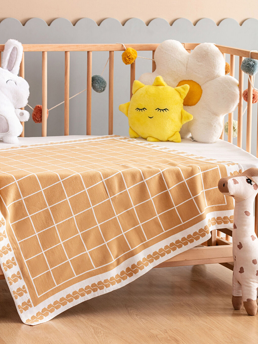 Kahverengi Desenli Erkek Bebek Battaniyesi