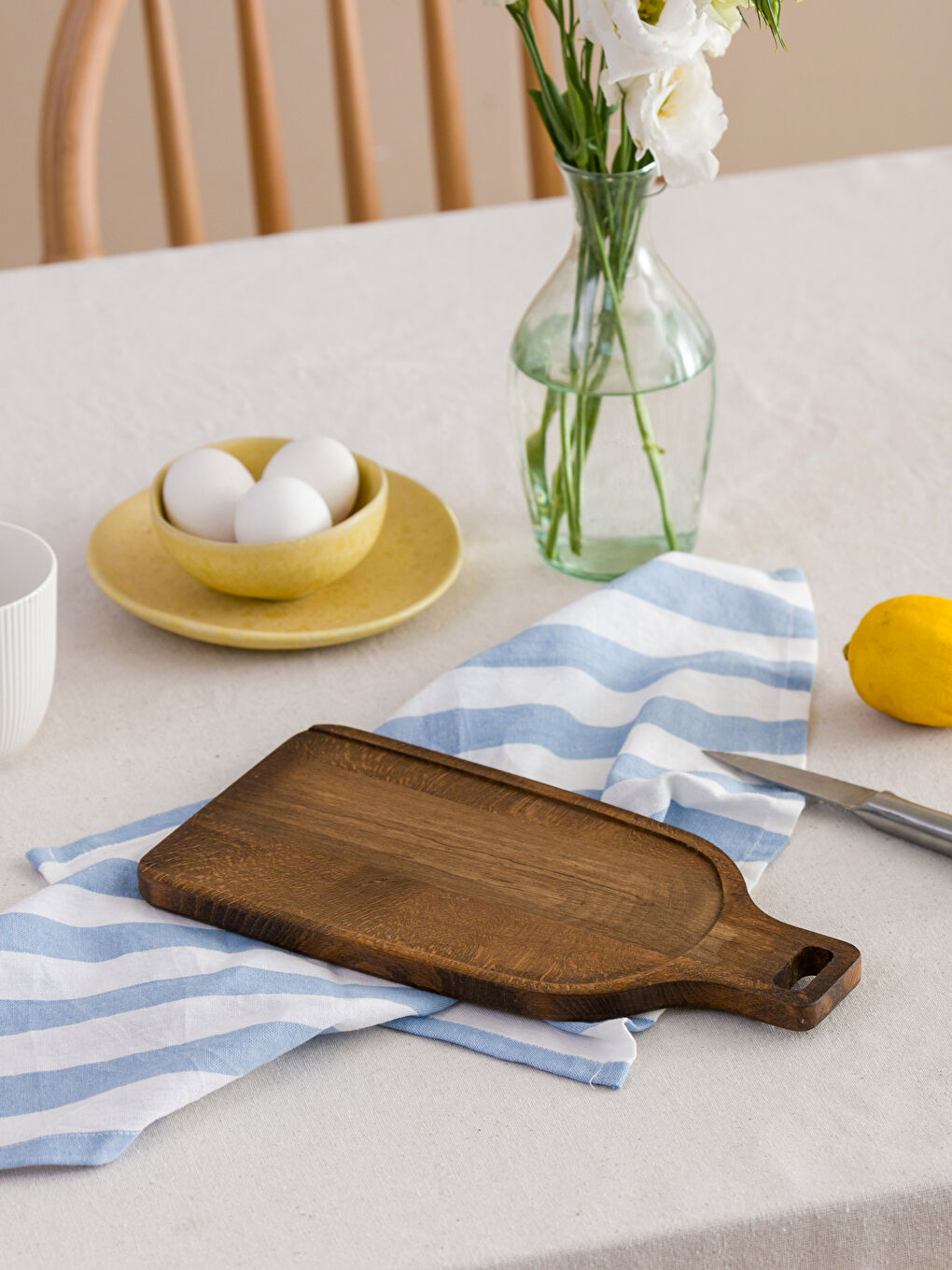 Kahverengi Ahşap Sunum Tabağı 15x30 cm-1