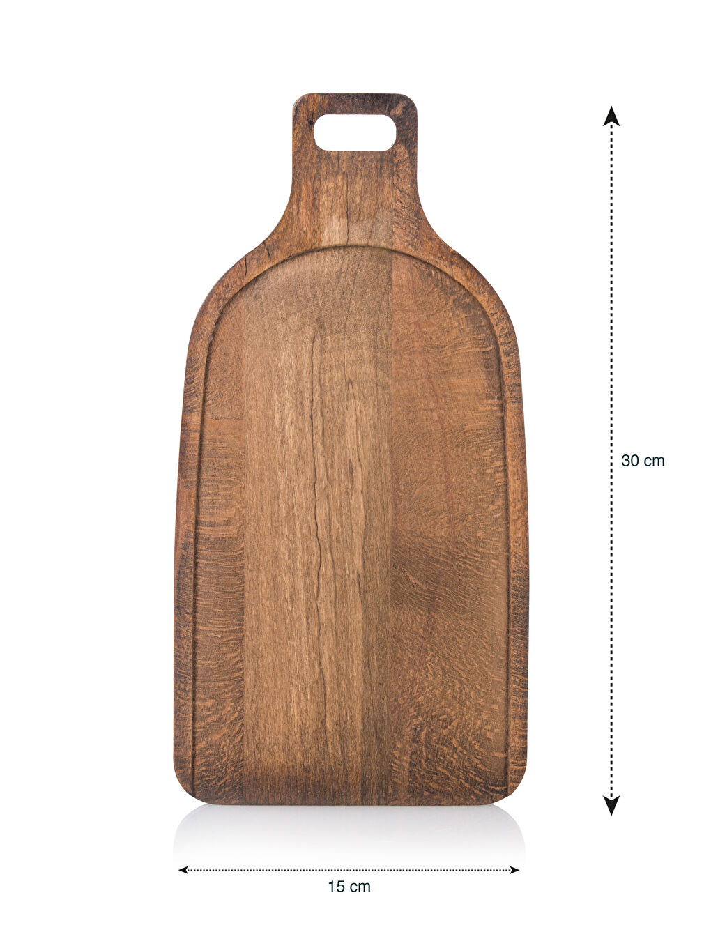 Kahverengi Ahşap Sunum Tabağı 15x30 cm-3