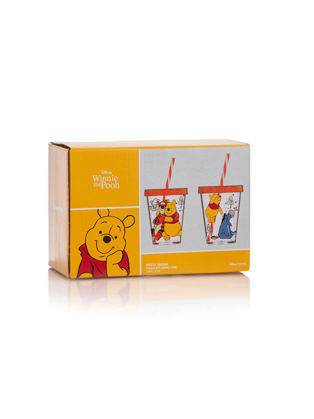 LCW HOME Karışık Baskılı Winnie The Pooh Baskılı Pipetli Bardak 2'li - 3