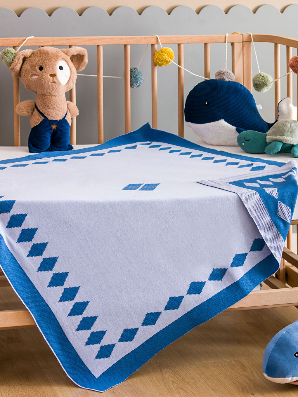 Patterned Baby Boys' Blanket -W3EL64Z1-PWU