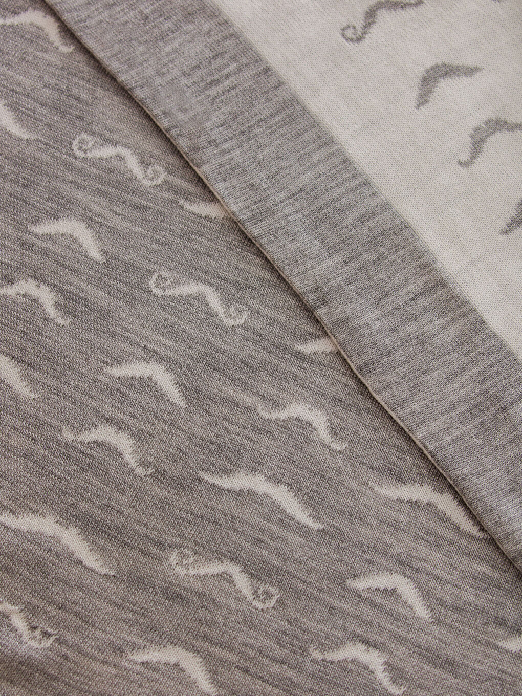 Gri Desenli Erkek Bebek Battaniye 85x95 cm-3