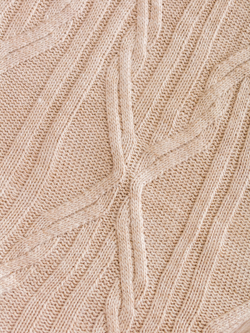 Bej Desenli Erkek Bebek Battaniye 85x95 cm-3