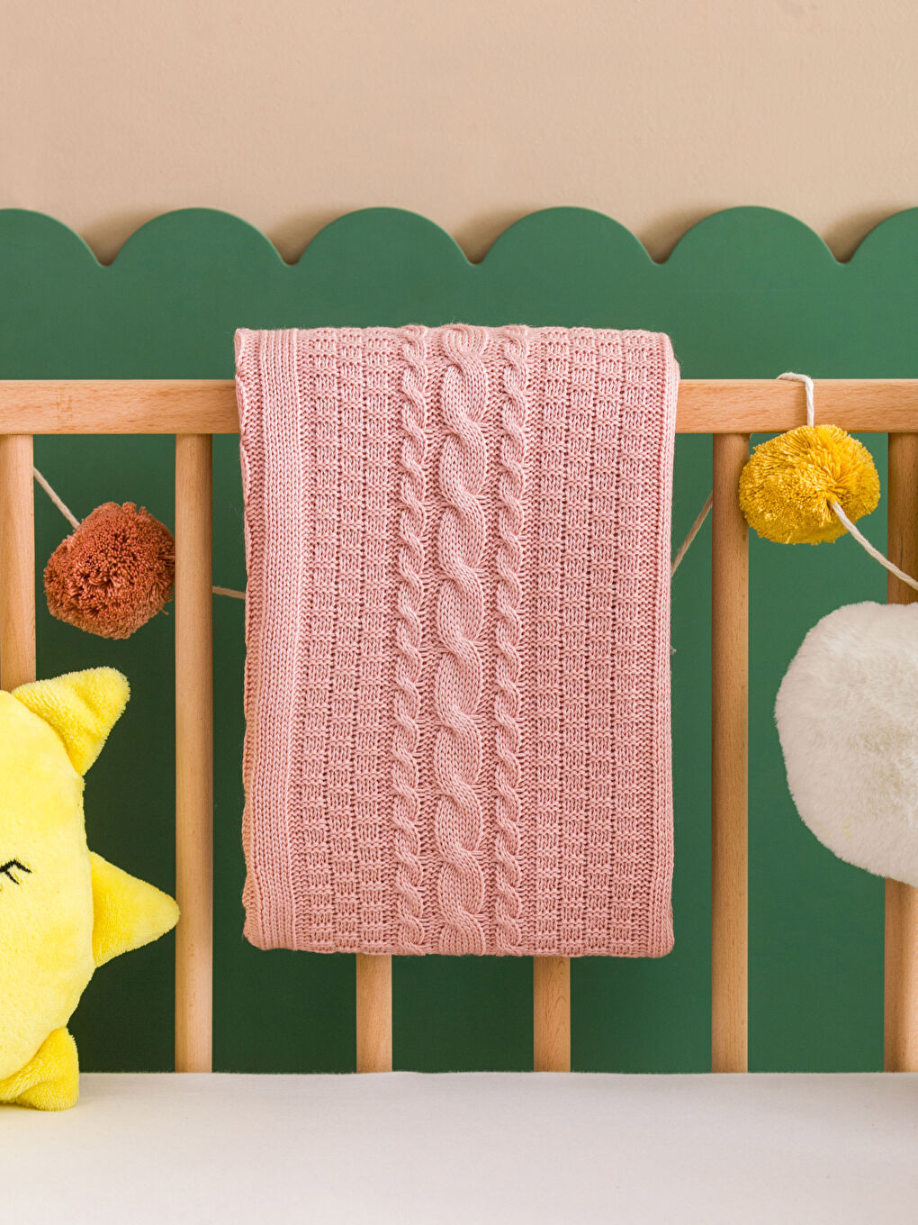 LCW baby Pembe Desenli Kız Bebek Battaniyesi - 1