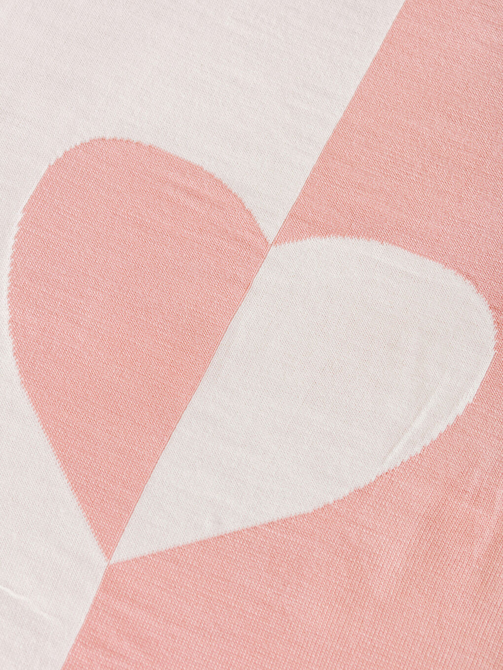 Pembe Kalp Desenli Kız Bebek Battaniye 85x95 cm-2