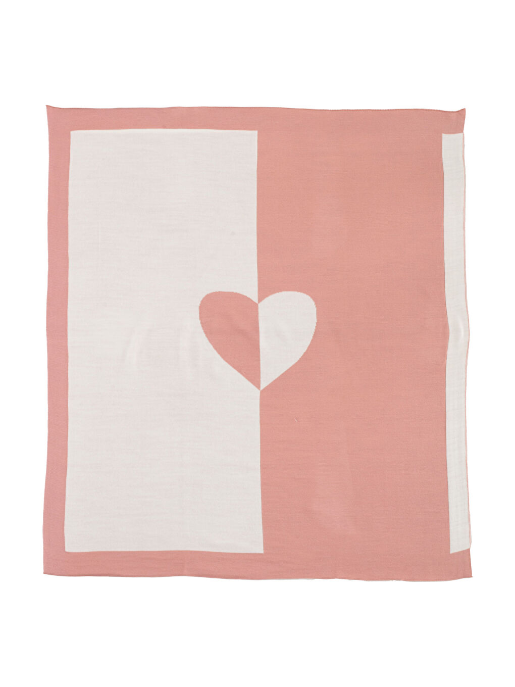 Pembe Kalp Desenli Kız Bebek Battaniye 85x95 cm-3