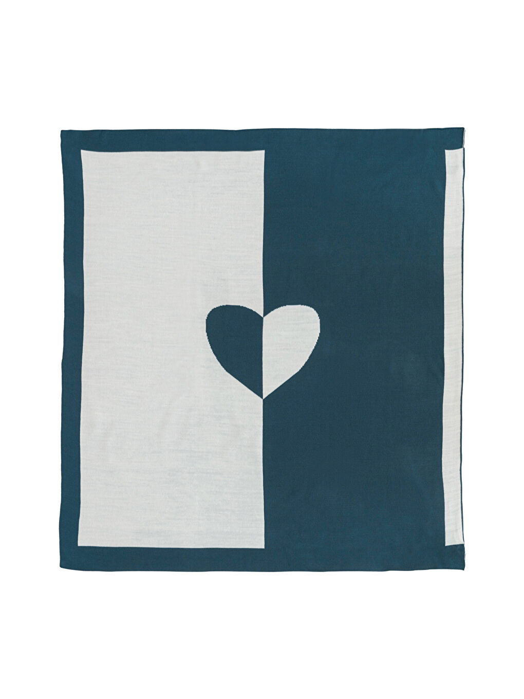 Lacivert Kalp Desenli Kız Bebek Battaniye 85x95 cm-3