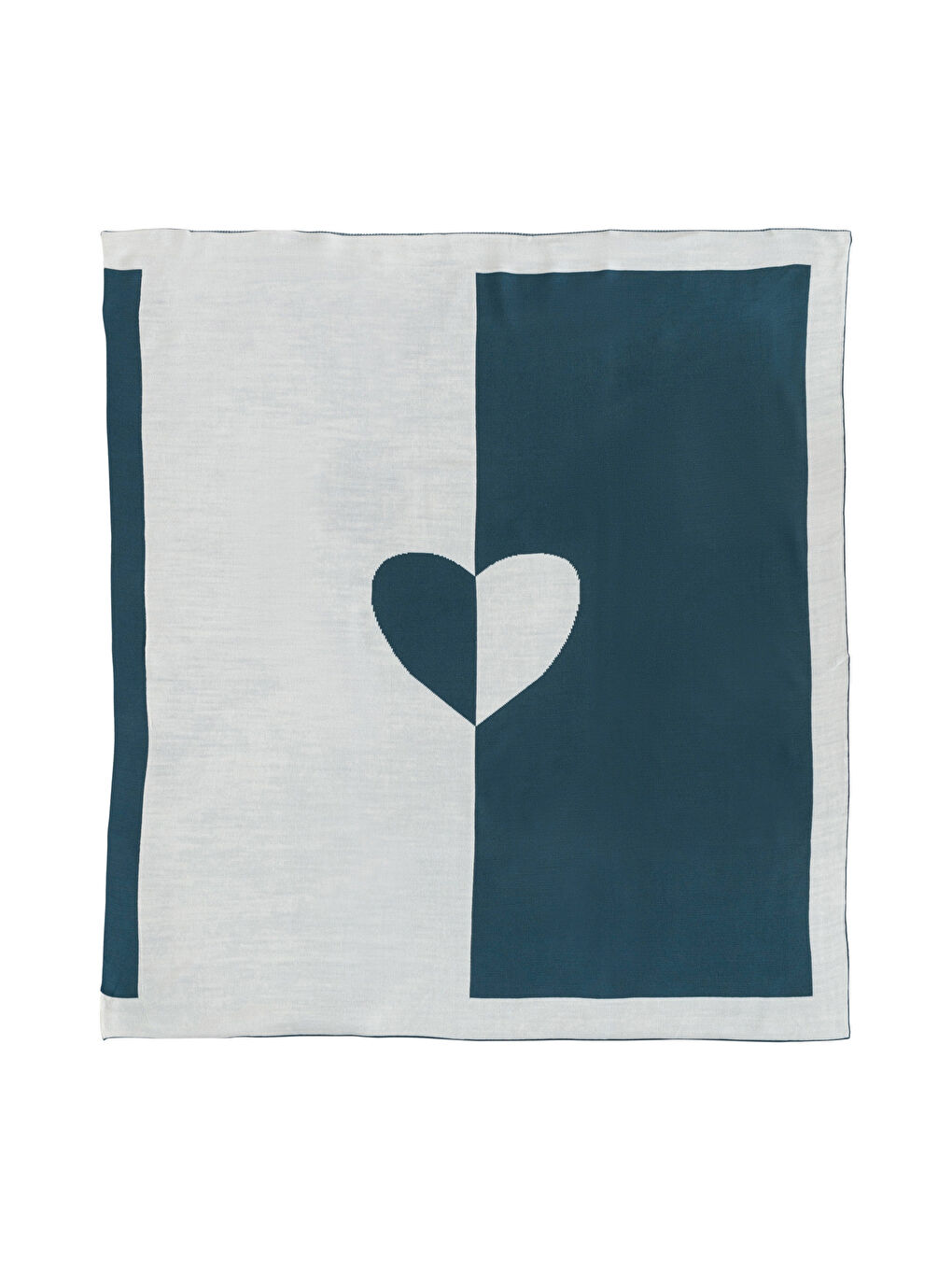 Lacivert Kalp Desenli Kız Bebek Battaniye 85x95 cm-4
