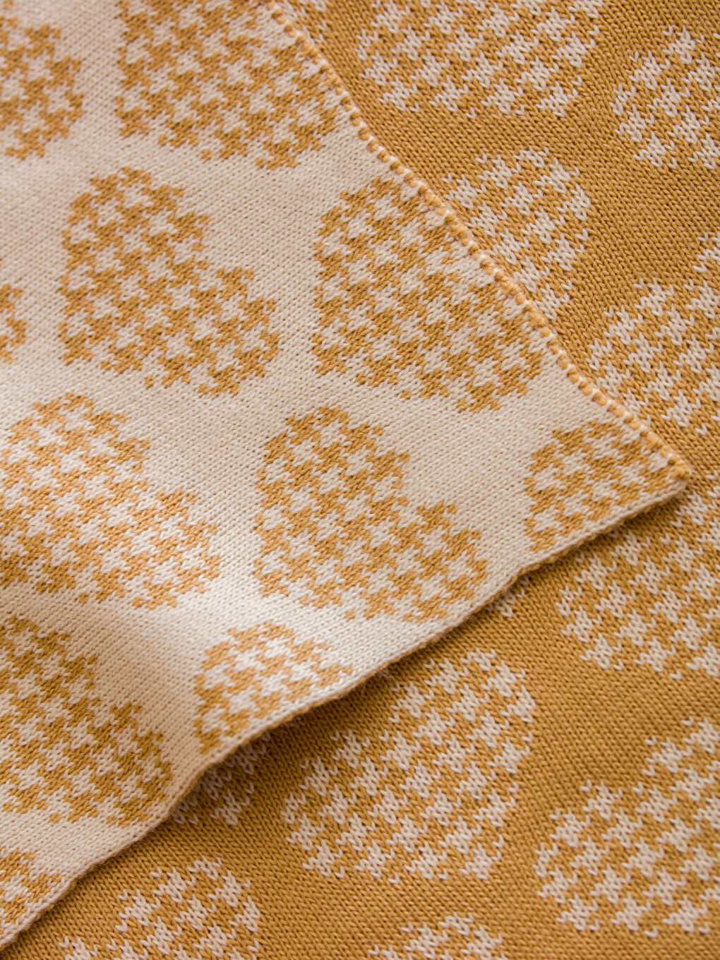 Kahverengi Kalp Desenli Kız Bebek Battaniyesi-3