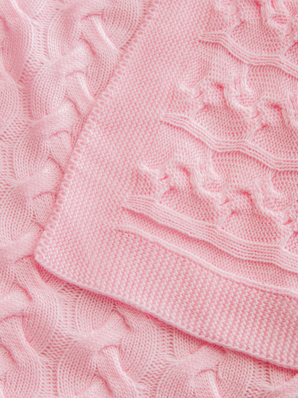 Pembe Desenli Kız Bebek Battaniye 85x95 cm-3