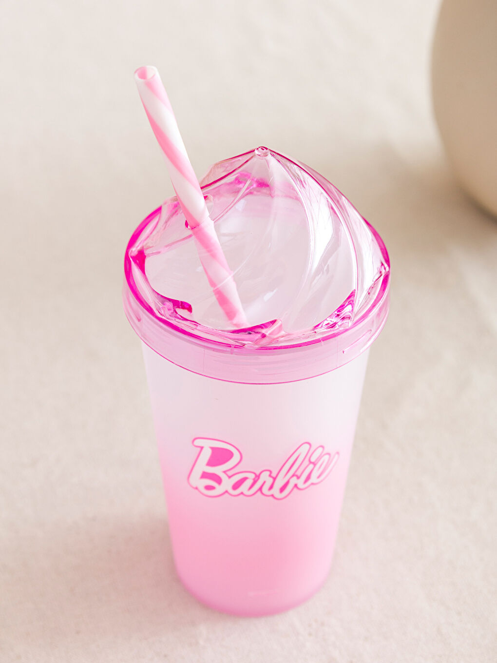 LCW HOME Pembe Barbie Baskılı Kapaklı Bardak 660 ml - 2