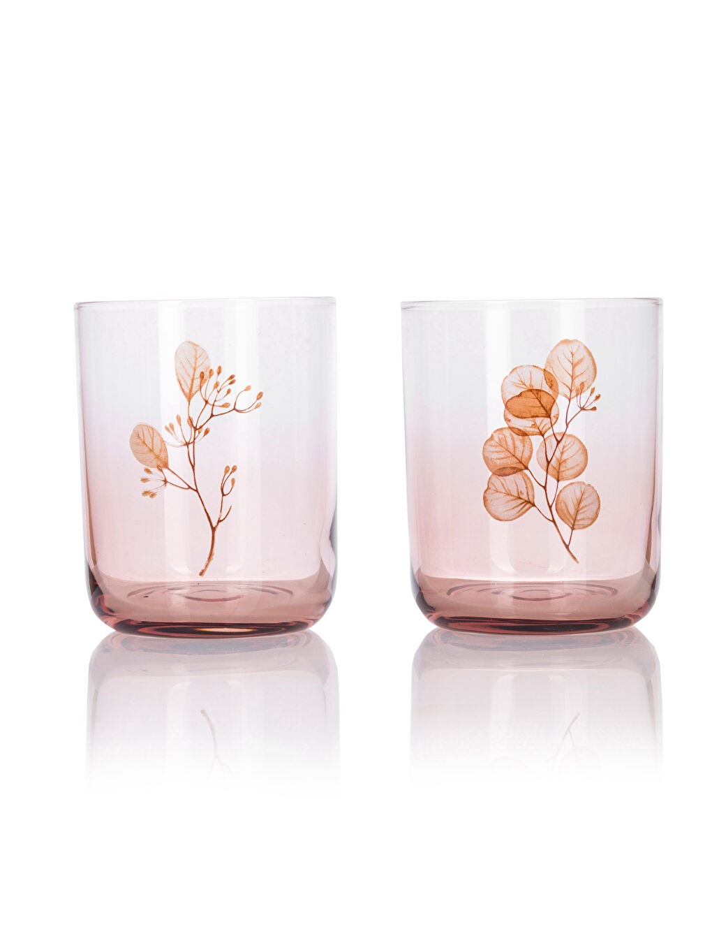 LCW HOME Kahverengi Baskılı Cam Bardak Seti 3'lü 350 ml - 5