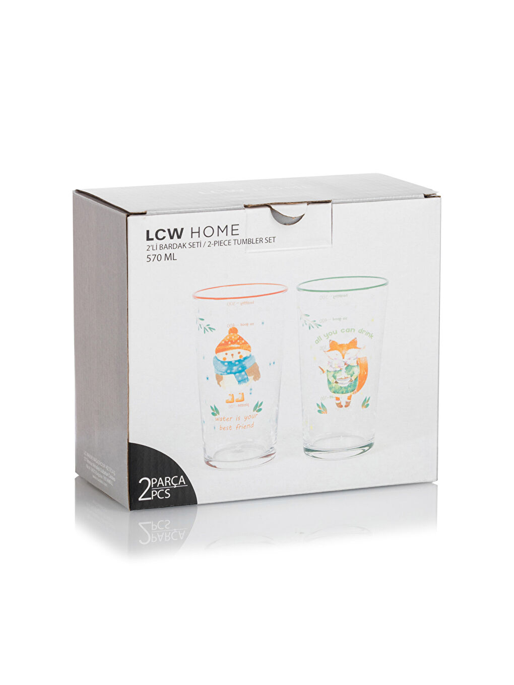 Karışık Baskılı Bardak Seti 2'li 570 ml-4