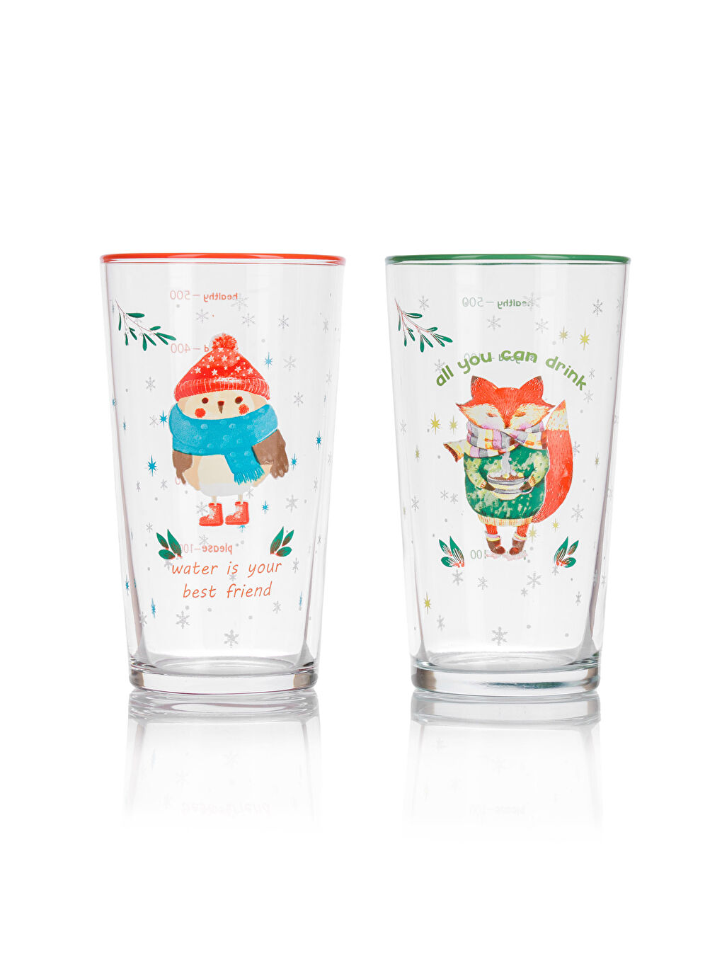 Karışık Baskılı Bardak Seti 2'li 570 ml-5