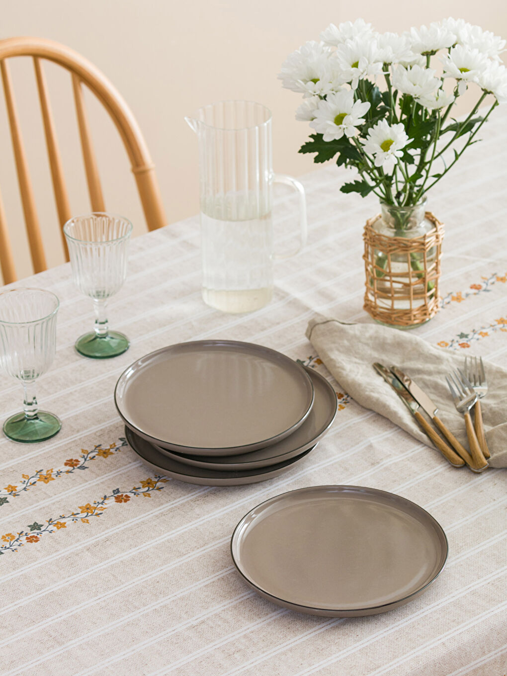 Keramik-Kuchenteller-Set, 4er-Pack