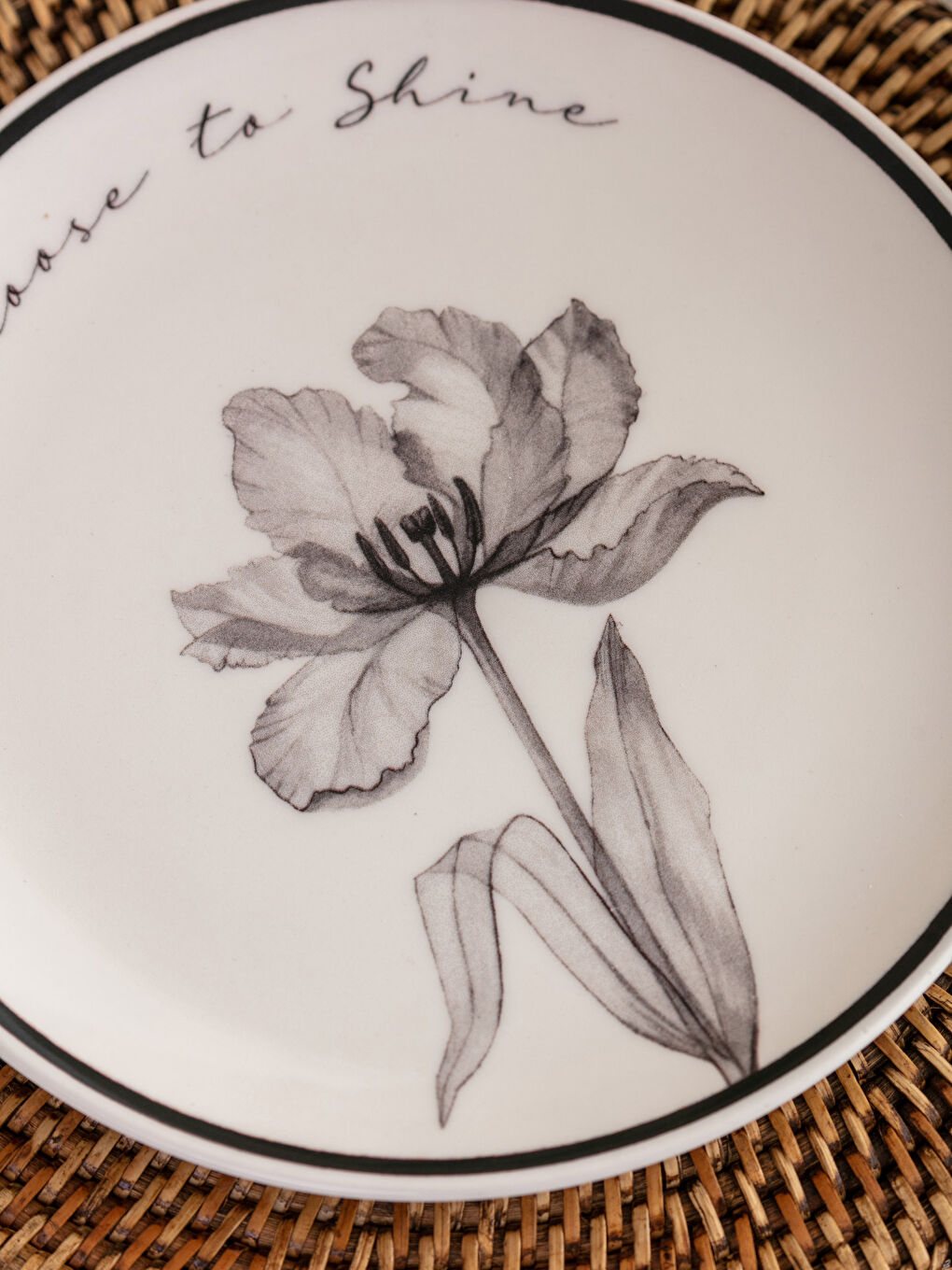 Комплект от 4 чинии за торта с цветен мотив-2