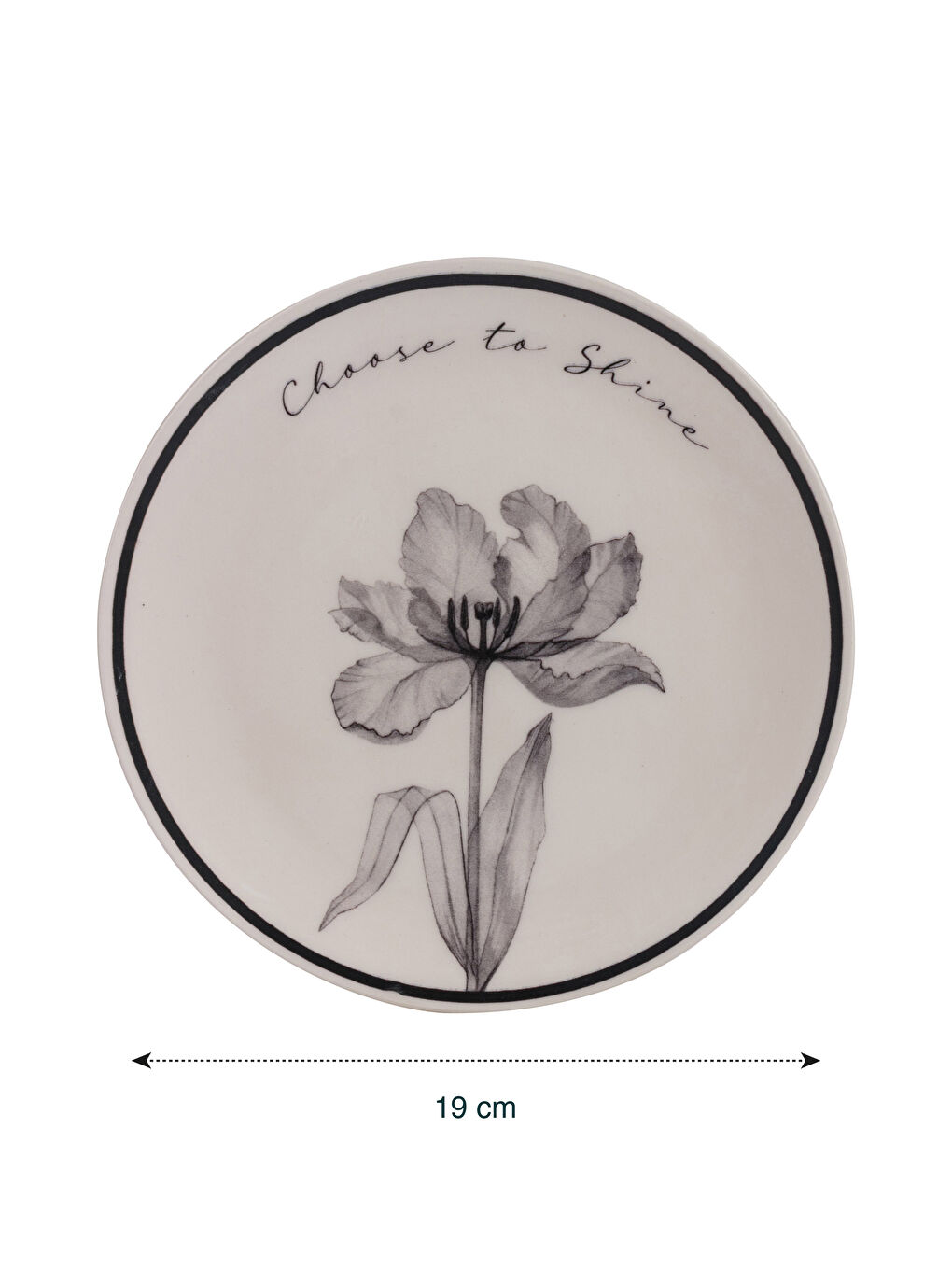 Комплект от 4 чинии за торта с цветен мотив-4