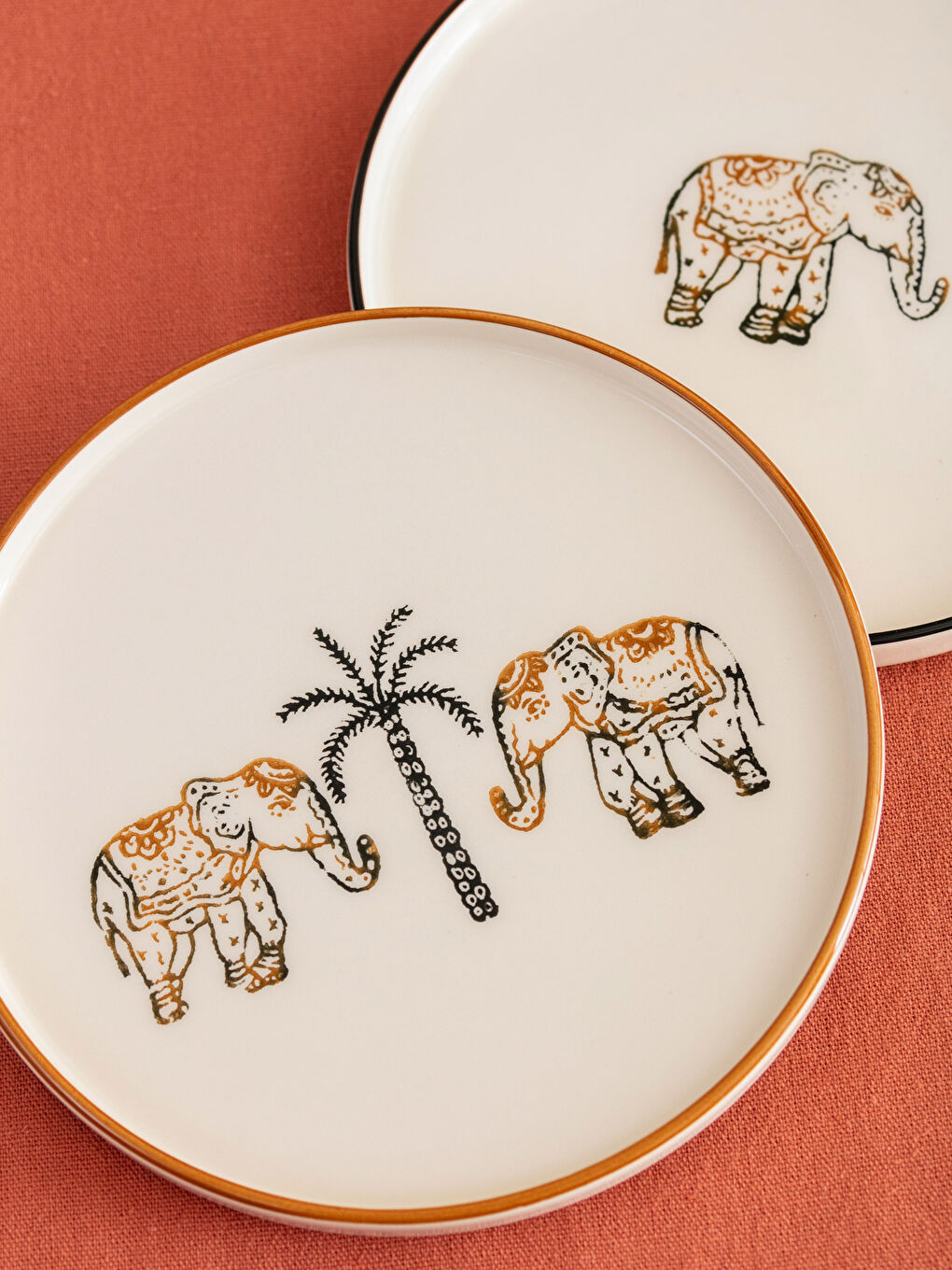 Set Farfurii pentru Tort din Ceramică Imprimată, Pachet de 4-2