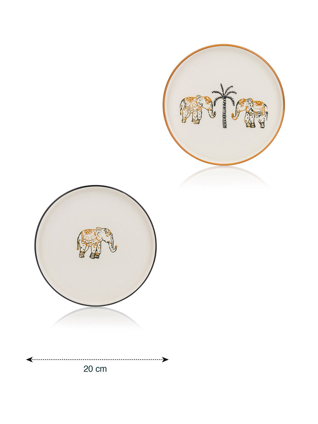 Set Farfurii pentru Tort din Ceramică Imprimată, Pachet de 4-4