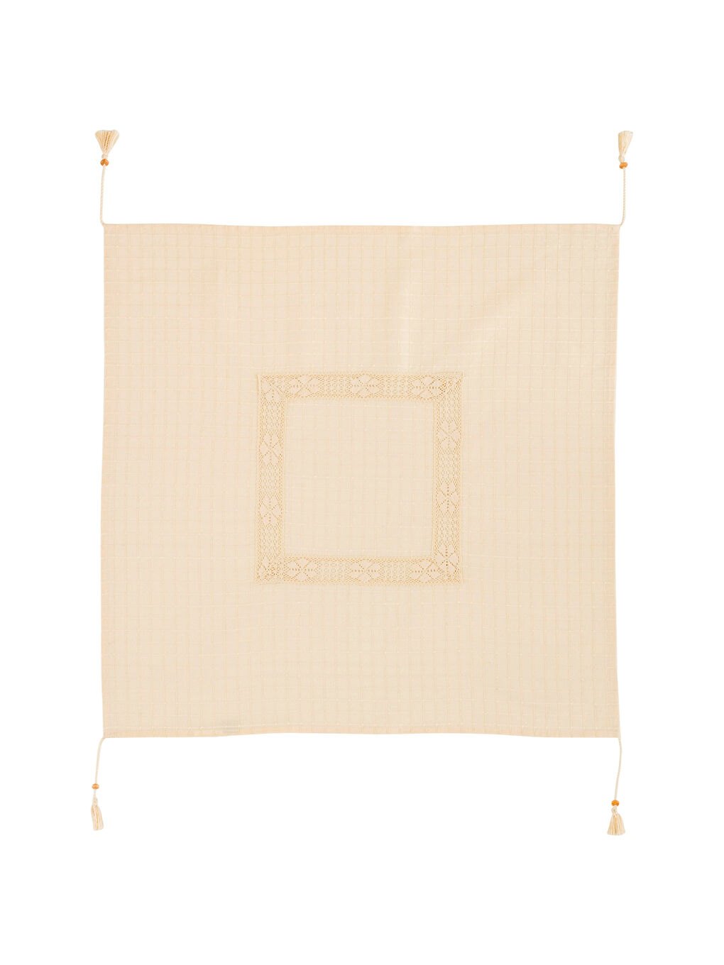 LCW HOME Ekru Dantelli Masa Örtüsü	 90x90 cm - 4