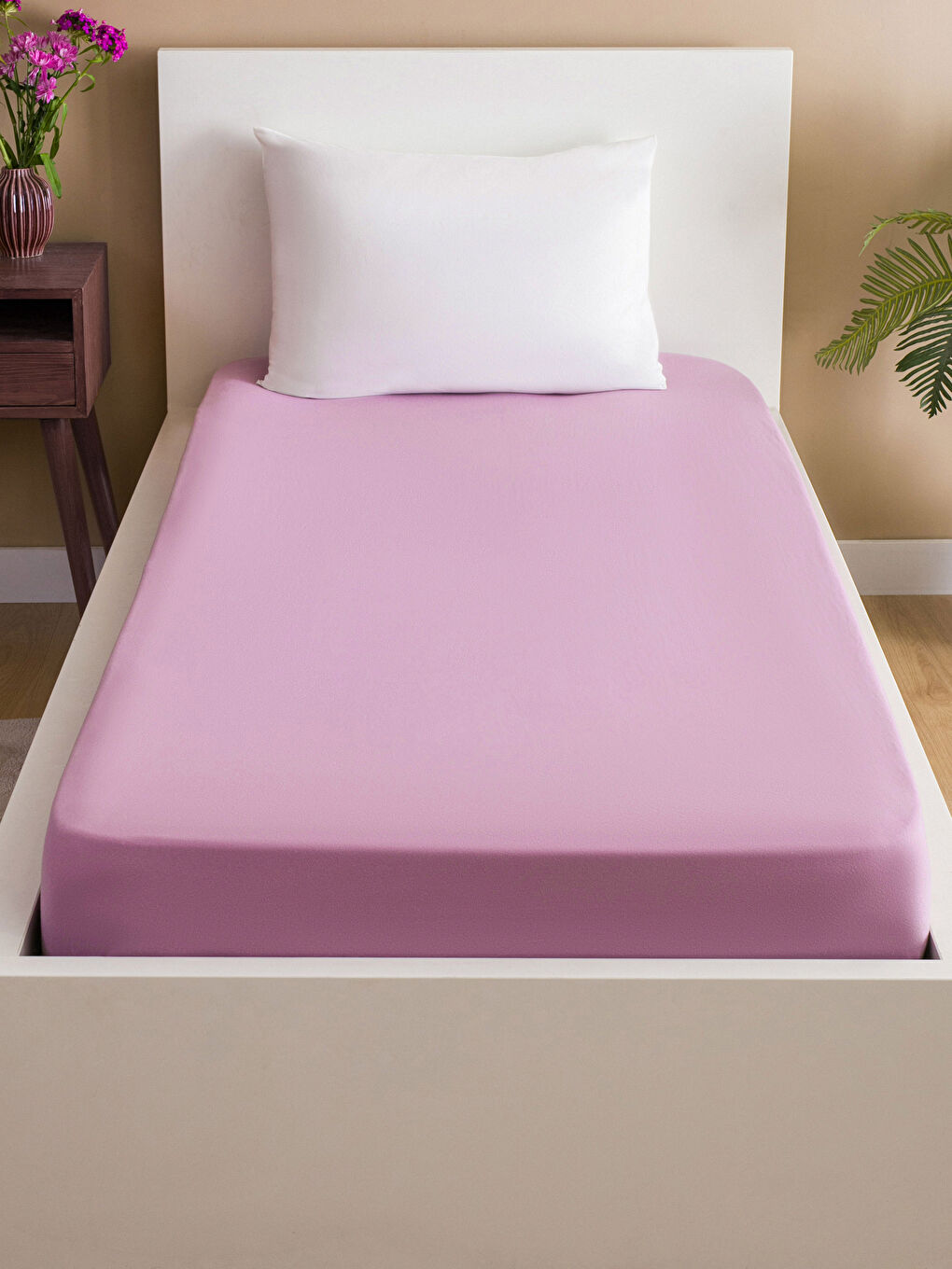 LCW HOME Elastic Knitted Single Bed Sheet 100x200 Cm -W3ET62Z8-Q2B